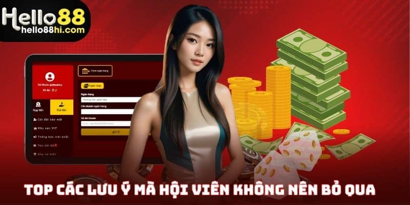 Top các lưu ý mà hội viên không nên bỏ qua